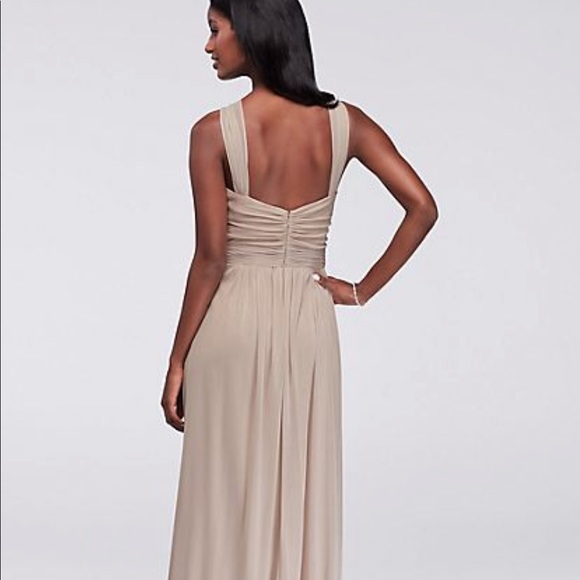 DAVID’S BRIDAL LONG “QUARTZ” BRIDESMAID DRESS - Picture 3 of 4